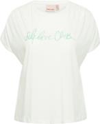 Simple Wish Swmati TEE 1 Kvinde Blanc De Blanc Front Print Kortærmede ...