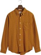 Gant REL Houndstooth Shirt Mand Sweet Orange Langærmede Skjorter Str L...