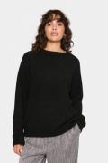 Saint Tropez Garbiesz Pullover Kvinde Black Sweaters Loose Fit Str L -...