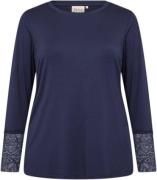 Wasabiconcept Curvy Wastella 24 T-shirt Navy blå Kvinde 6799 Blue Iris...