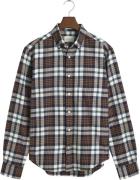 Gant REG Flannel Plaid Shirt Mand Cacao Langærmede Skjorter Str L - ho...