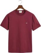 Gant REG Shield SS Tshirt Mand Wine Red Kortærmede T-shirts Str L - ho...