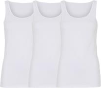 Decoy Decoy Singlet, 3pack Gots Kvinde Hvid Tanktoppe Str L - hos Maga...