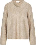 Modström Kanemd Vneck Kvinde Beige Melange Sweaters Str L - hos Magasi...