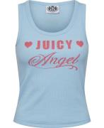 Juicy Couture Juicy Angel Vest Kvinde Powder Blue Toppe Str L - hos Ma...