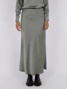 Neo Noir Vicky Heavy Sateen Skirt Kvinde Smoke Green Maxi Nederdele St...