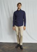 Bruun & Stengade BS Muriel Casual Modern Fit Shirt Mand Blue Langærmed...