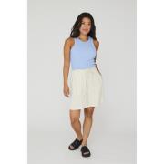 A-VIEW Rib Knit Tank top Kvinde Light Blue Tanktoppe Tight Fit Str XS ...