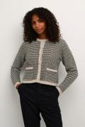 Kaffe Kaellery Knit Cardigan Kvinde Feather Gray/ Black Structure Card...