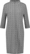 Gerry Weber Dress Jersey Kvinde Black/beige Houndstooth Midi Kjoler St...