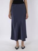 Neo Noir Vicky Heavy Sateen Skirt Kvinde Midnight Blue Maxi Nederdele ...