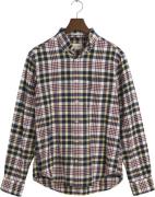 Gant REG Flannel Plaid Shirt Mand Cream Langærmede Skjorter Str L - ho...