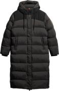 Superdry Ripstop Longline Puffer Jacket Kvinde Black Grid Dunjakker St...