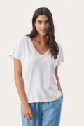 Part Two Evenyepw TS Kvinde Bright White Kortærmede T-shirts Loose Fit...