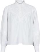 Neo Noir Emily Blouse Kvinde White Langærmede Bluser Str 40 - hos Maga...