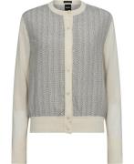 BOSS Flonta Kvinde Open White Cardigans Str L - hos Magasin