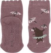 Melton Dancing Bear Socks Anti-slip Str 23/26 - Grape Shake Strømper B...