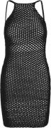 ROTATE Birger Christensen Heavy Crochet Mini Dress Kvinde Black Korte ...