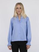 Neo Noir Brielle Stripe Shirt Kvinde Light Blue Langærmede Bluser Str ...