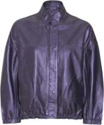 MDK Duluth Disco 100% Leather Jacket Purple Kvinde Purple Overgangsjak...