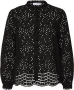 Selected Femme Slftatiana L/S Embr Shirt Noos Kvinde Sort Langærmede S...