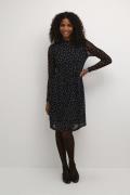 Kaffe Kajohanne Dress Kvinde Black/white Dot Midi Kjoler Str L - hos M...