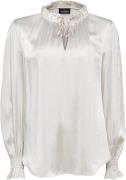 Sand 3176 Matt Lalie Blouse Kvinde Hvid Toppe Str 44 - Silke hos Magas...