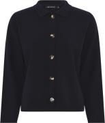 Micha Cardigan_ Birds Eye Knit Kvinde Navy Cardigans Str L - hos Magas...