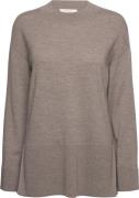 Rosemunde Knit Oneck Kvinde Brown Grey Mel Sweaters Str L - hos Magasi...