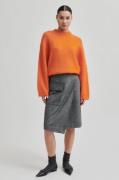 Second Female Waleria Wool Skirt Kvinde Black Midi Nederdele Str L - h...