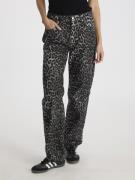 Neo Noir Simona Leopard Pants Kvinde Grey Leopard Bukser Med Lige Ben ...