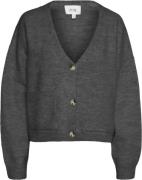 Vero Moda Vmgemma LS Vneck Knit Cardigan VMA Kvinde Dark Grey Melange ...