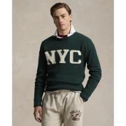 Polo Ralph Lauren Wool Blendlsl-plo Mand Green Combo Sweaters Str S - ...