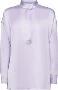 Esprit SUS*Sateen Blou Kvinde Lavender Langærmede Bluser Str L - hos M...