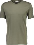 Lindbergh Basic Oneck tee S/S Mand Army Kortærmede T-shirts Relaxed Fi...