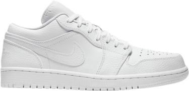 Nike Air Jordan 1 Low Sneakers Mand Hvid Sneakers Str 49.5 - Læder hos...