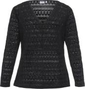 Evoked Vila Vichikka Vneck L/S Top/cur - Noos Kvinde Black Langærmede ...