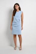 Kaffe India Roundneck Dress Kvinde Cashmere Blue Korte Kjoler Str L - ...