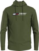 Tommy Hilfiger Sport Logo Fleece Hættetrøje Mand Grøn Sneakers Str S -...