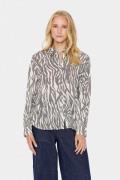 Saint Tropez Vegasz Shirt Kvinde Black Zebra Graphic Skjorter Regular ...