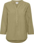 Saint Tropez Katesz Blouse Kvinde Khaki Langærmede Bluser Classic Fit ...