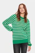 Saint Tropez Xausz LS Shimmer Pullover Kvinde Jelly Bean Sweaters Regu...