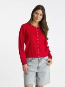 Neo Noir Jilla Heavy Knit Cardigan Kvinde Red Cardigans Str 40 - hos M...