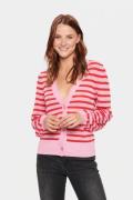 Saint Tropez Xausz LS Shimmer Cardigan Kvinde Pink Frosting Cardigans ...