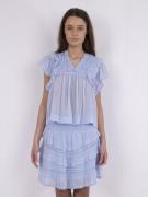 Neo Noir Jayla S Voile Top Kvinde Light Blue Toppe Str 36 - hos Magasi...