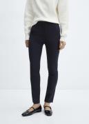 MANGO Crop Skinny Trousers Kvinde Navy Bukser Med Smalle Ben Skinny Fi...