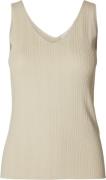 Selected Femme Slftrixie NEW SL Knit TOP Kvinde Birch Tanktoppe Str S ...