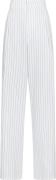 Neo Noir Alessandra Pinstripe Pants Kvinde Hvid Bukser Med Brede Ben S...