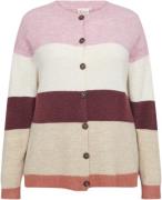 Wasabiconcept Wasuna Stripe 3 Kvinde 4615c Pink Combi Cardigans Str 46...