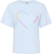 Culture Cuamora Heart Tshirt Kvinde Cashmere Blue Kortærmede T-shirts ...